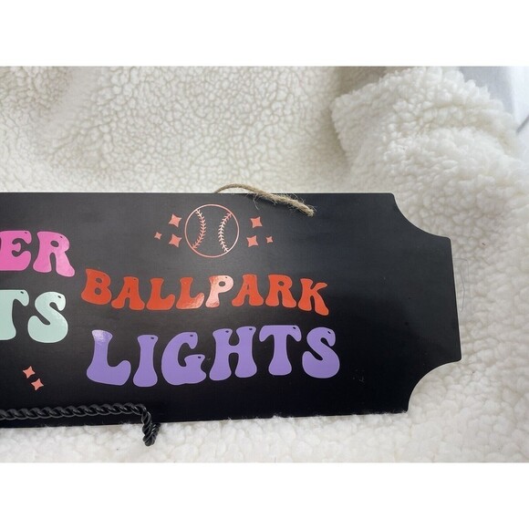 Homemade Summer Nights Ballpark Lights Sign.. - Picture 3 of 6